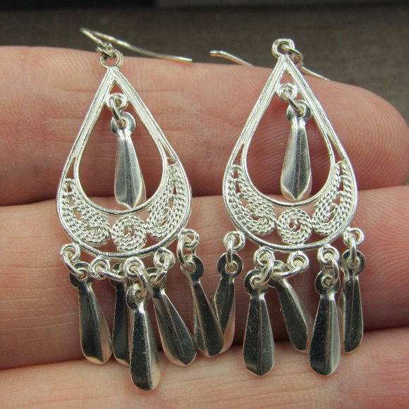 Jewelry - Sterling Silver Stylish Design Tassel Earrings